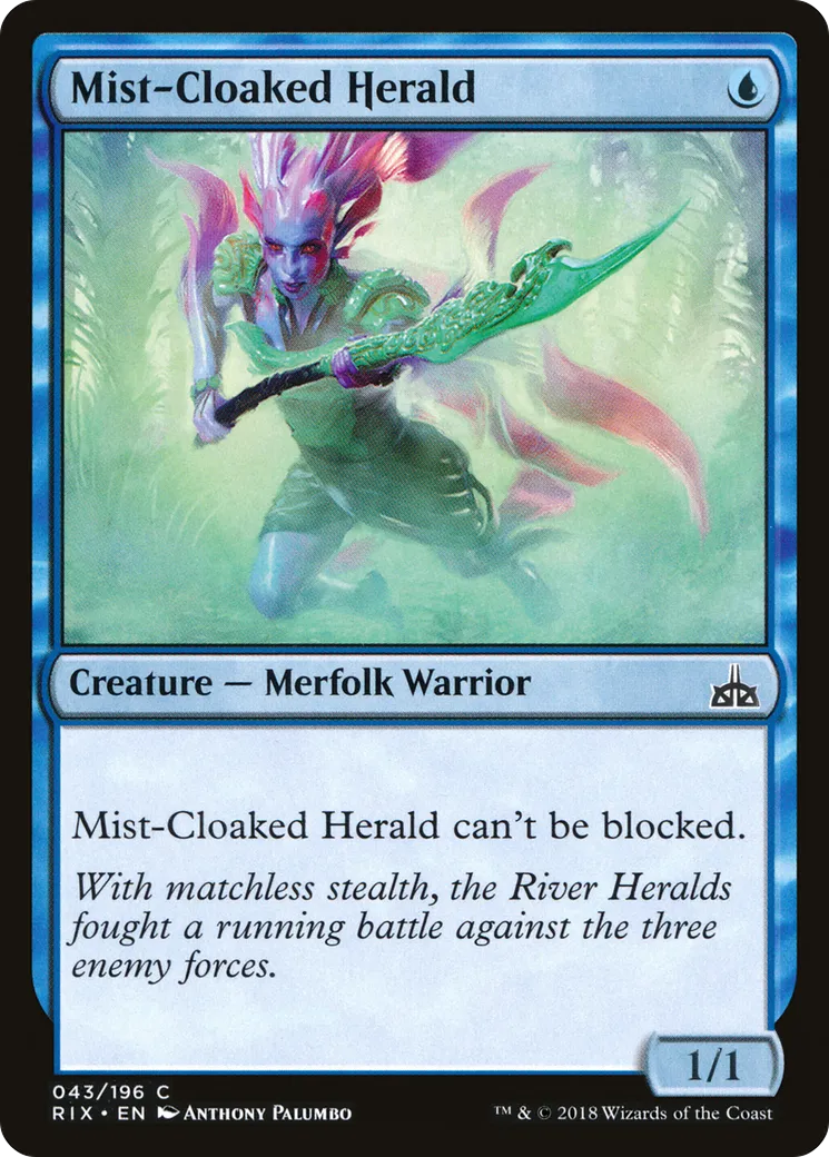 Héraut à l'habit de brume — Rivals of Ixalan — Magic: The Gathering