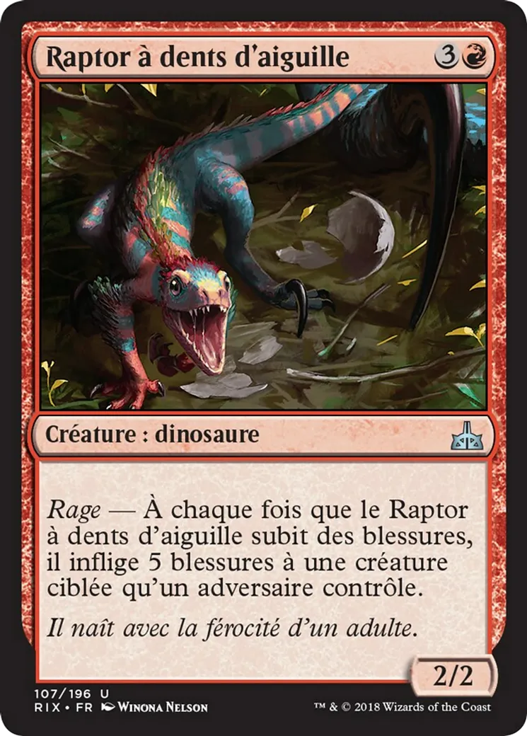 Raptor à dents d'aiguille — Rivals of Ixalan — Magic: The Gathering