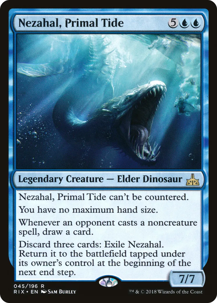 Nezahal, Primal Tide — Rivals of Ixalan — Magic: The Gathering
