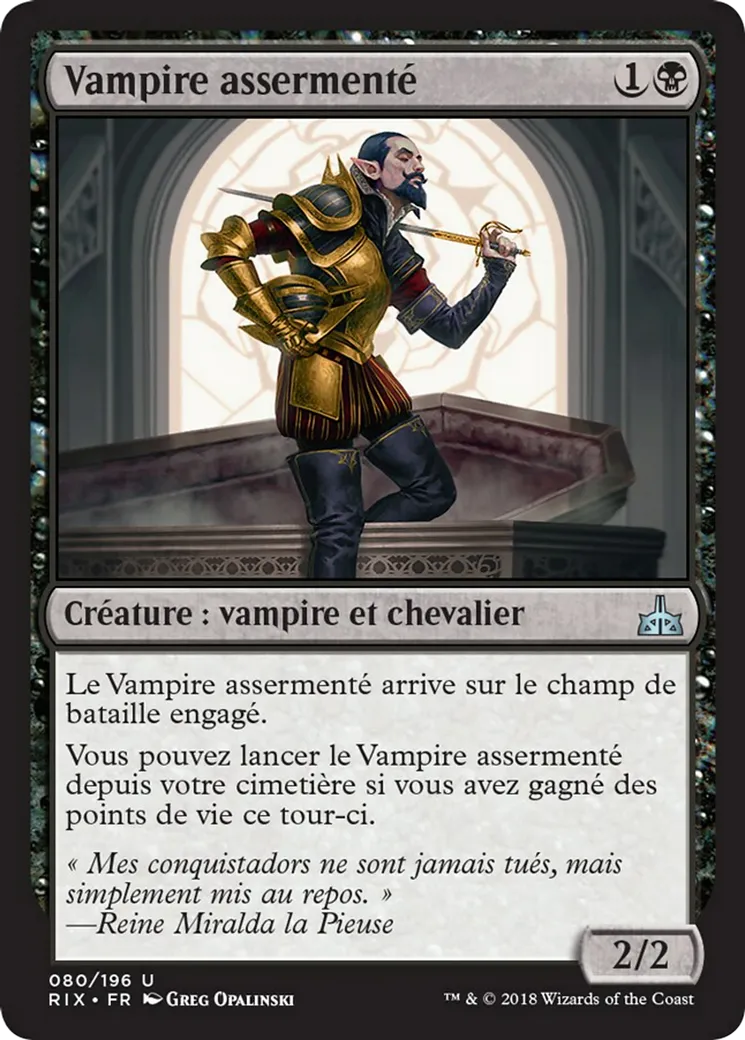 Vampire assermenté — Rivals of Ixalan — Magic: The Gathering