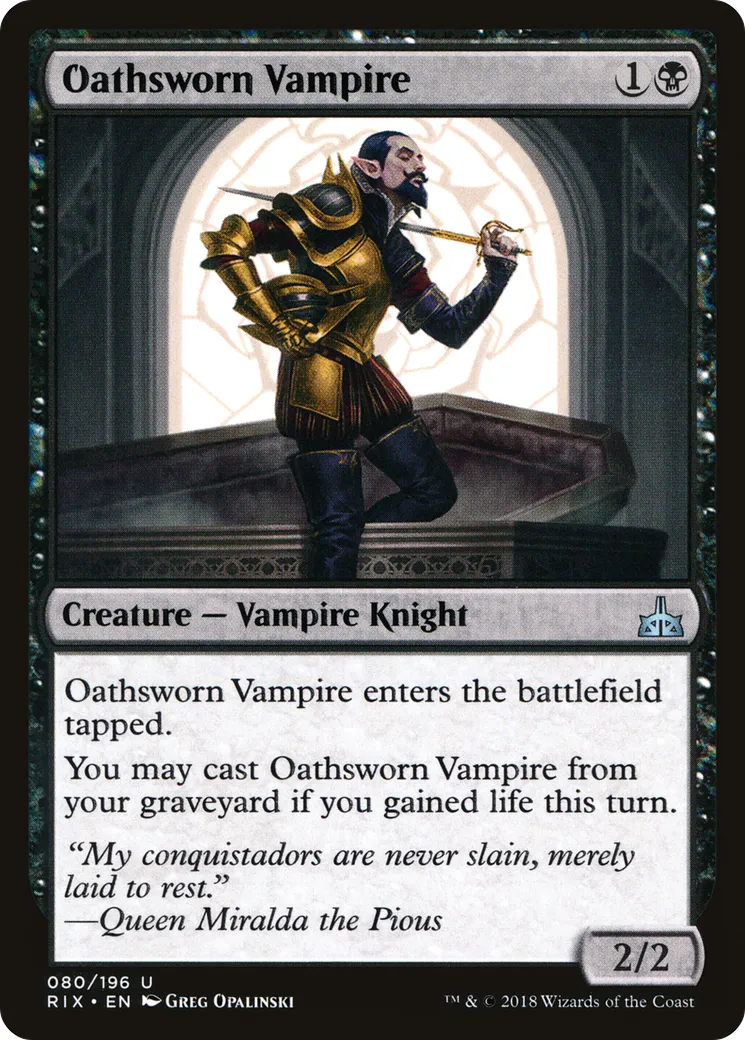 Oathsworn Vampire — Rivals of Ixalan — Magic: The Gathering