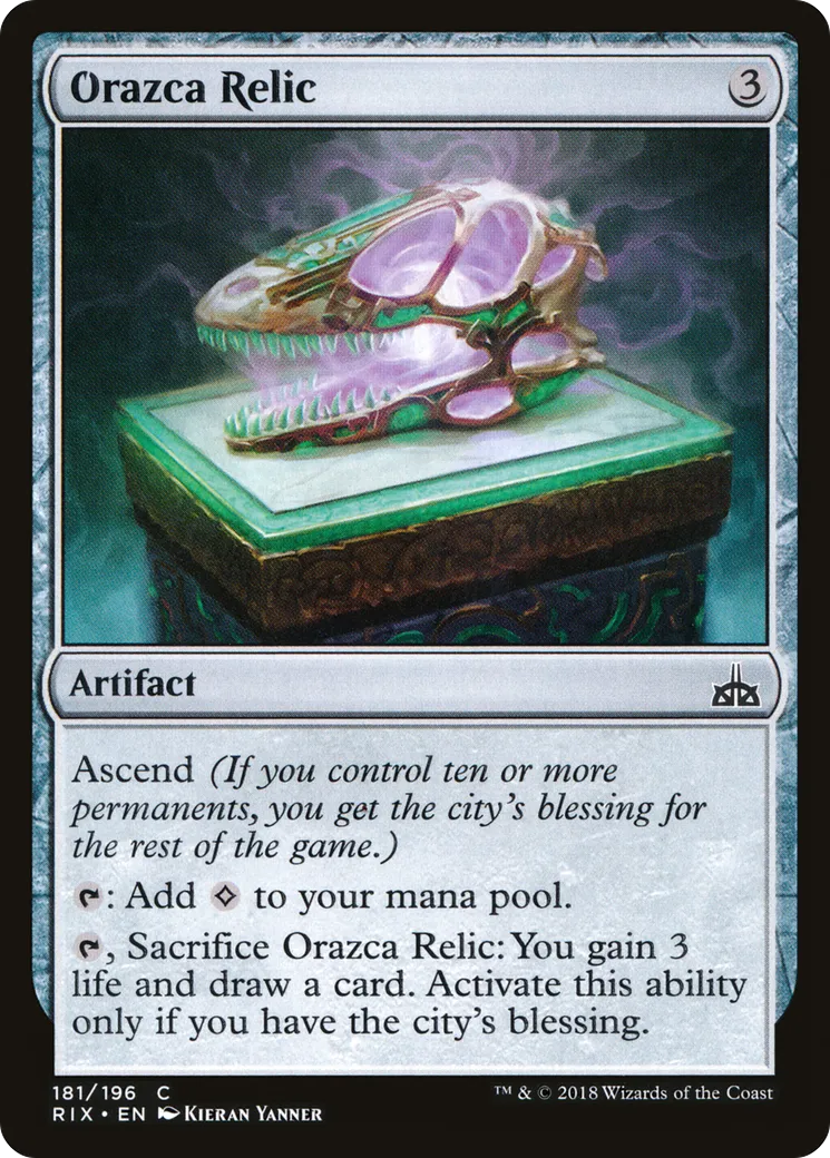Relique d'Orazca — Rivals of Ixalan — Magic: The Gathering