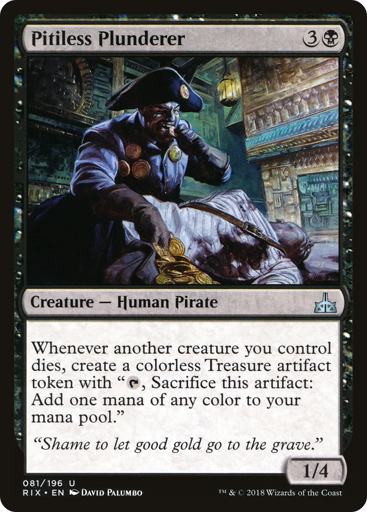 Pitiless Plunderer — Rivals of Ixalan — Magic: The Gathering