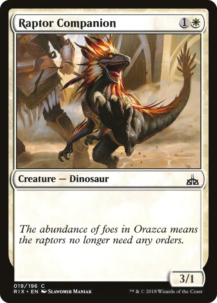 Compagnon raptor — Rivals of Ixalan — Magic: The Gathering