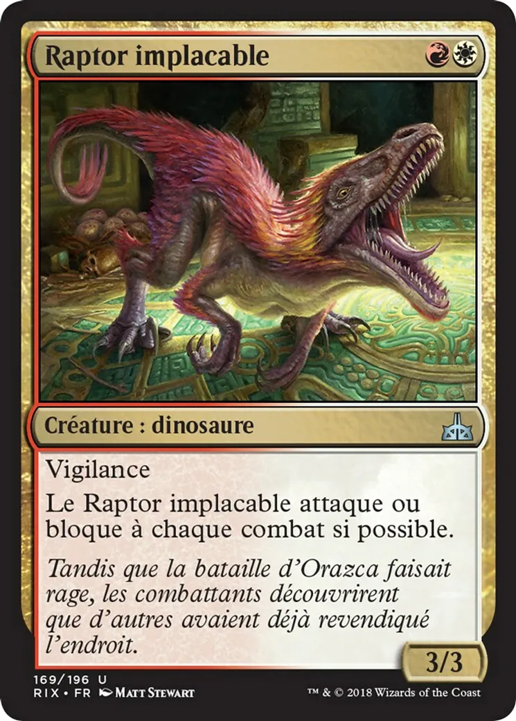 Raptor implacable — Rivals of Ixalan — Magic: The Gathering