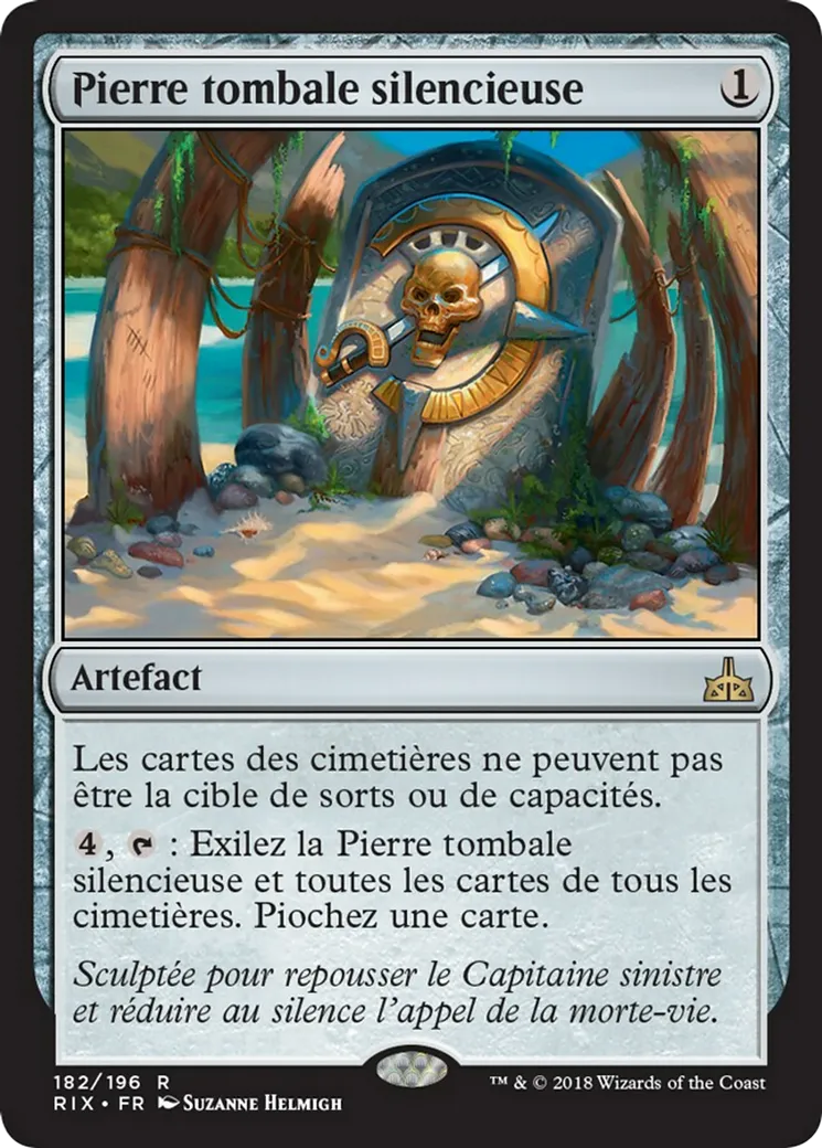 Pierre tombale silencieuse — Rivals of Ixalan — Magic: The Gathering