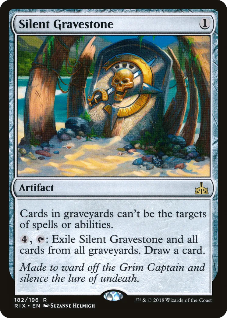 Pierre tombale silencieuse — Rivals of Ixalan — Magic: The Gathering