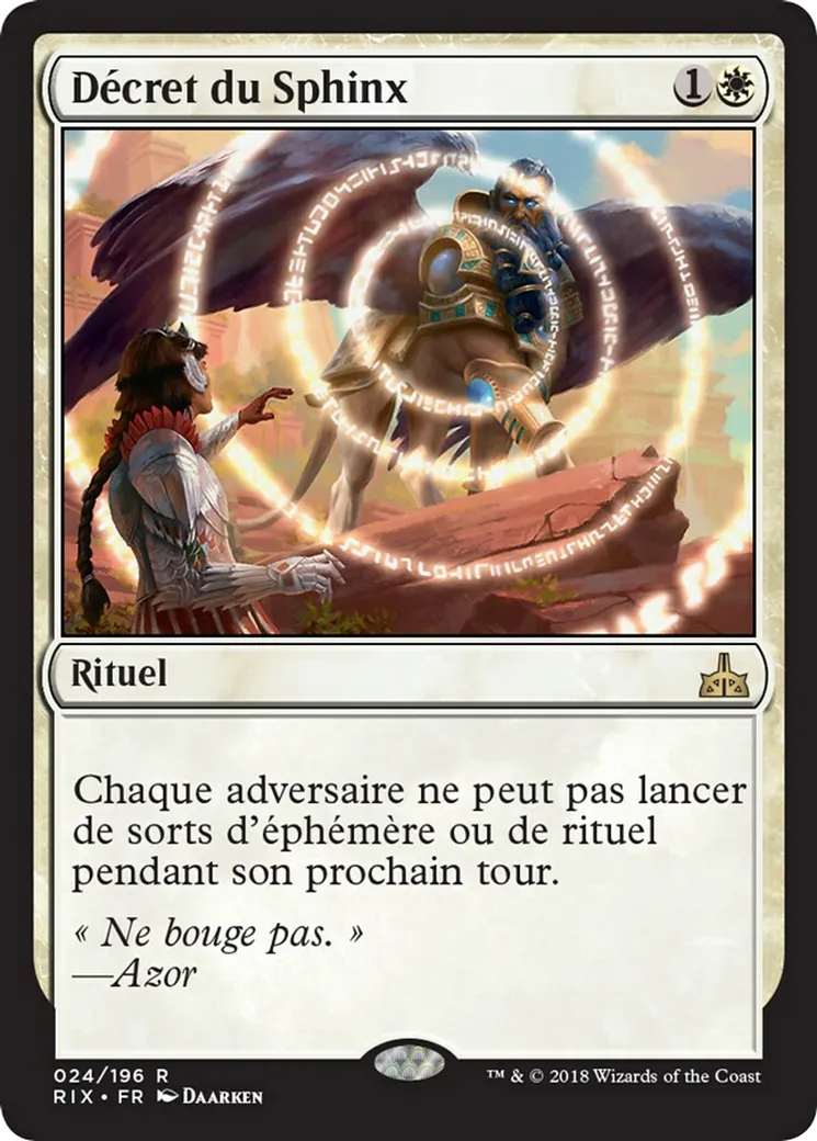 Décret du Sphinx — Rivals of Ixalan — Magic: The Gathering