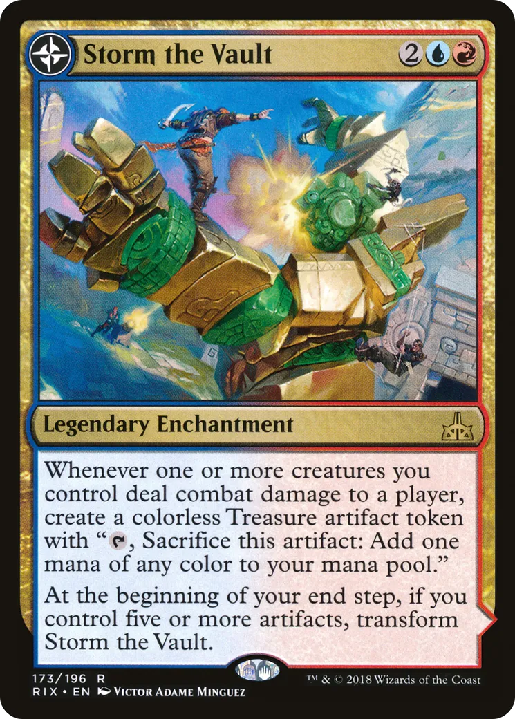 Storm the Vault // Vault of Catlacan — Rivals of Ixalan — Magic: The Gathering