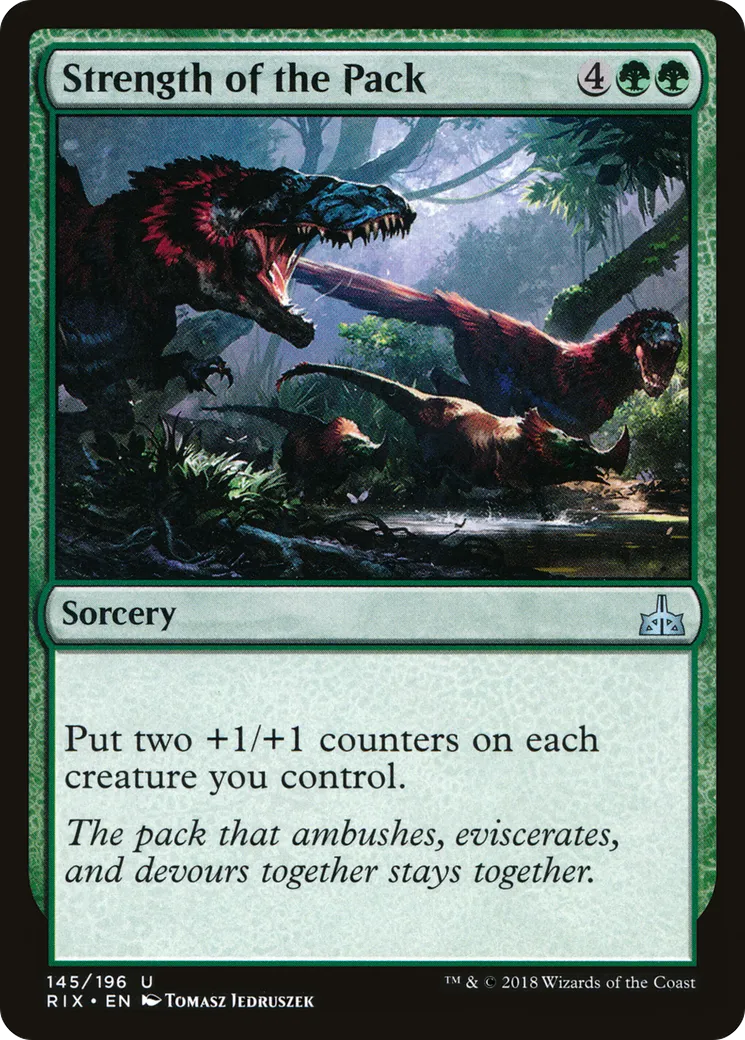 Strength of the Pack — Rivals of Ixalan — Magic: The Gathering