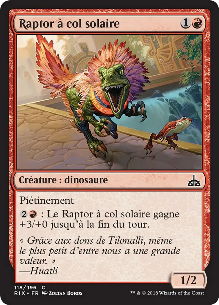 Raptor à col solaire — Rivals of Ixalan — Magic: The Gathering
