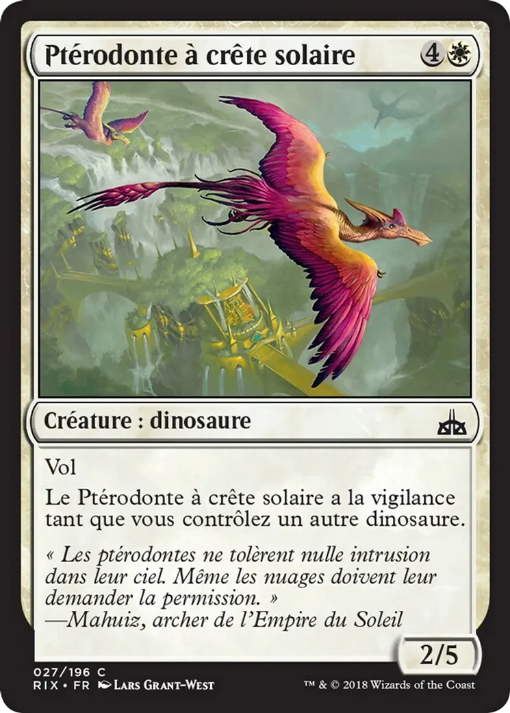 Ptérodonte à crête solaire — Rivals of Ixalan — Magic: The Gathering