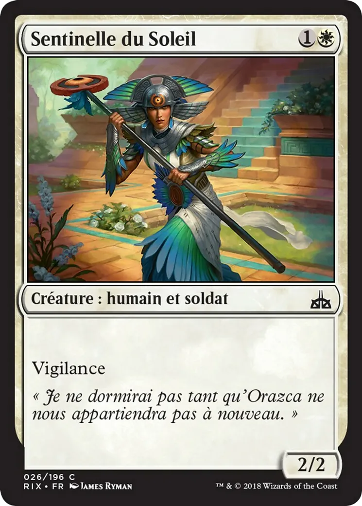 Sentinelle du Soleil — Rivals of Ixalan — Magic: The Gathering