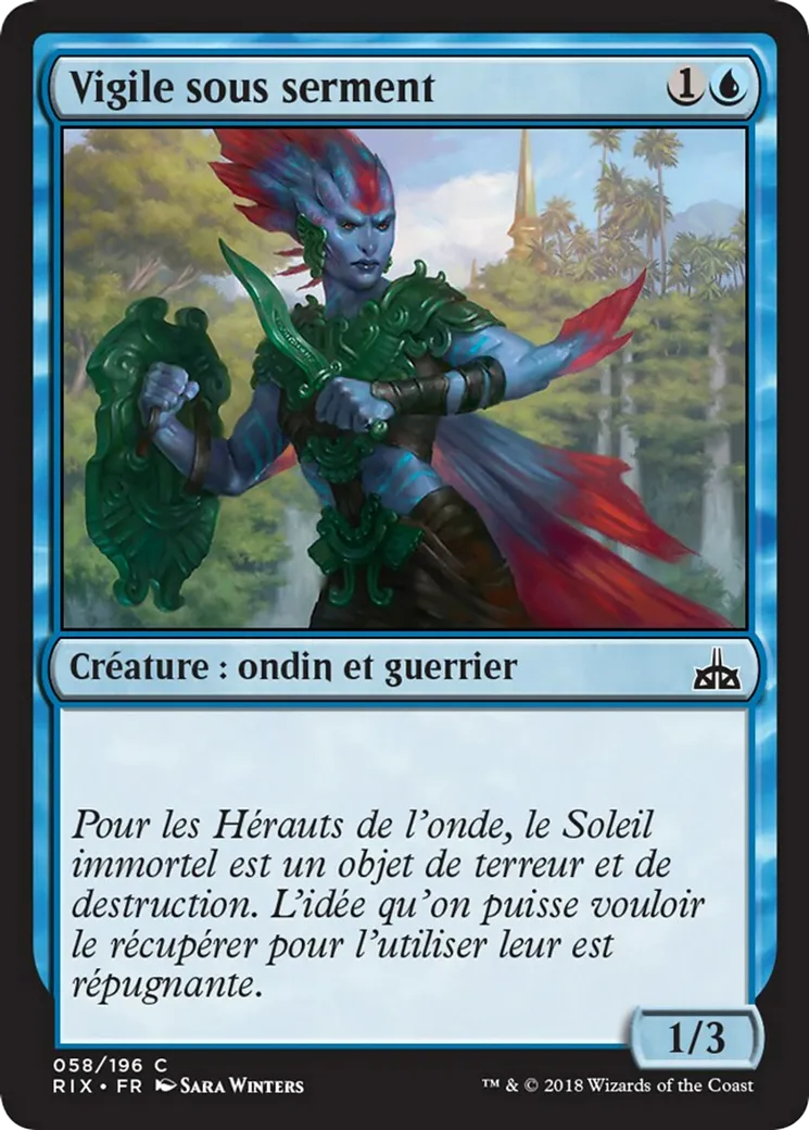 Vigile sous serment — Rivals of Ixalan — Magic: The Gathering