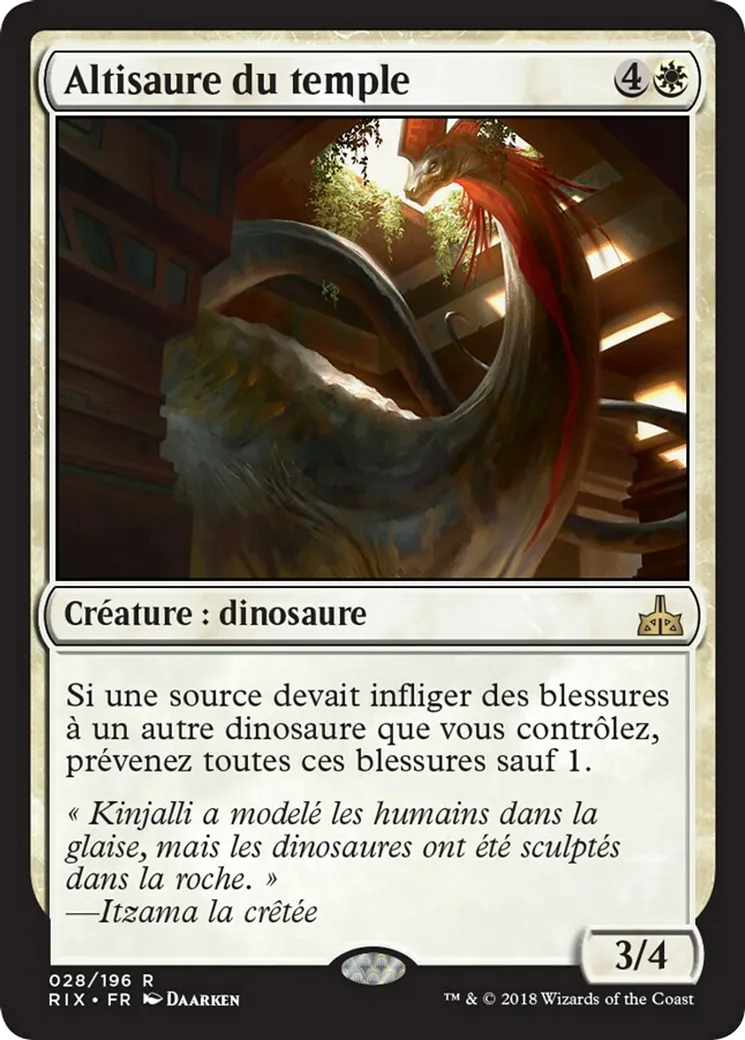 Altisaure du temple — Rivals of Ixalan — Magic: The Gathering