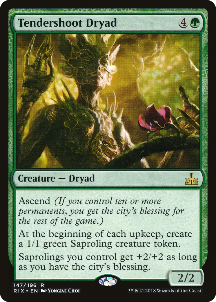 Tendershoot Dryad — Rivals of Ixalan — Magic: The Gathering