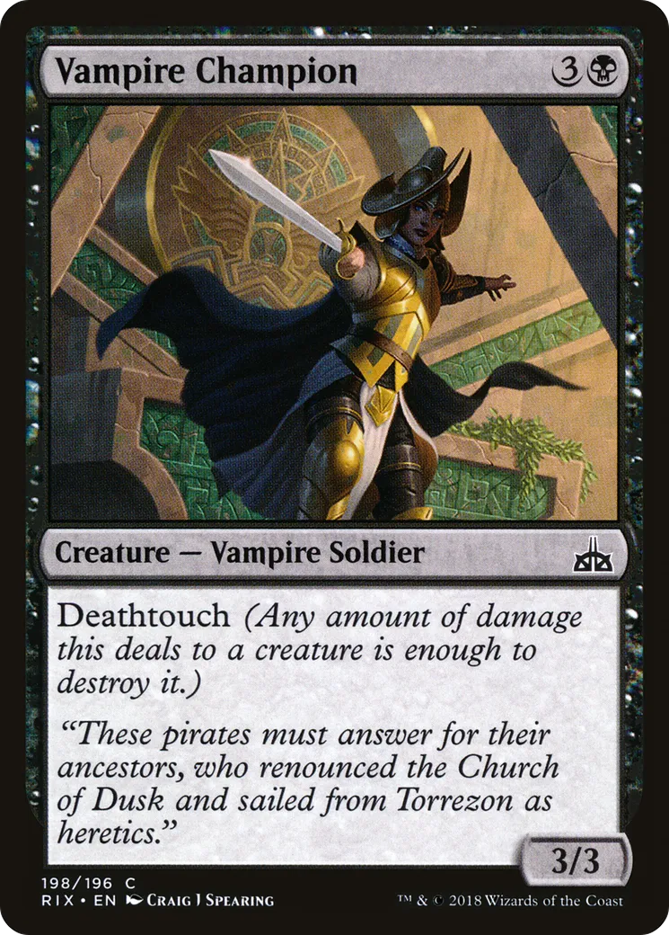 Vampire Champion — Rivals of Ixalan — Magic: The Gathering