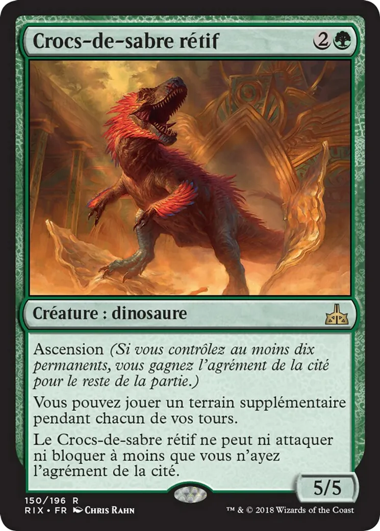 Crocs-de-sabre rétif — Rivals of Ixalan — Magic: The Gathering
