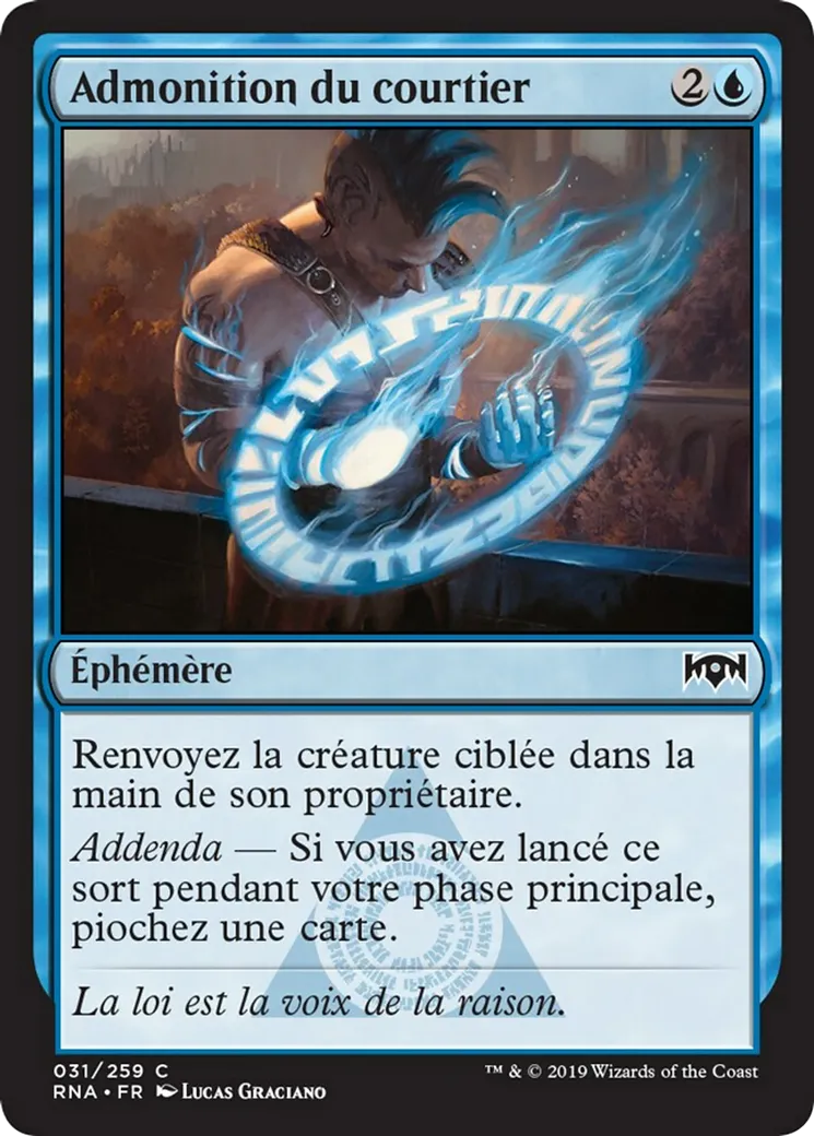 Admonition du courtier — Ravnica Allegiance — Magic: The Gathering