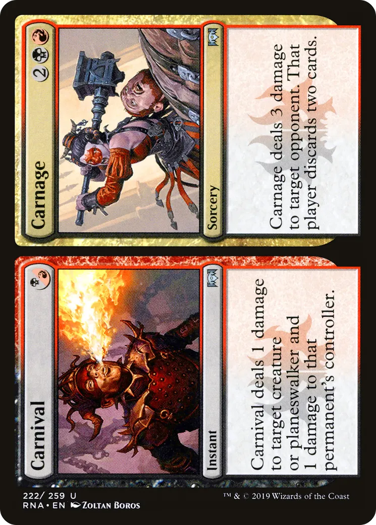 Carnaval // Carnage — Ravnica Allegiance — Magic: The Gathering