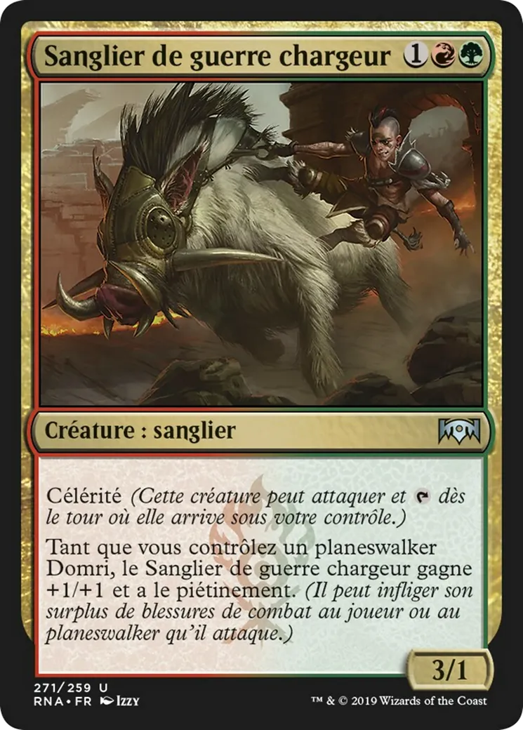 Sanglier de guerre chargeur — Ravnica Allegiance — Magic: The Gathering