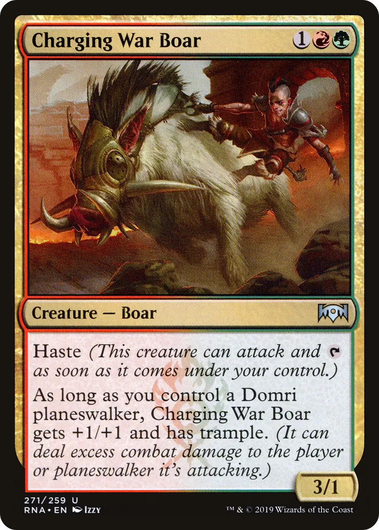 Charging War Boar — Ravnica Allegiance — Magic: The Gathering