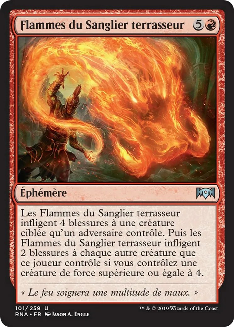 Flammes du Sanglier terrasseur — Ravnica Allegiance — Magic: The Gathering