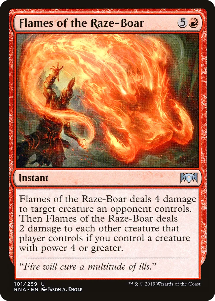 Flammes du Sanglier terrasseur — Ravnica Allegiance — Magic: The Gathering