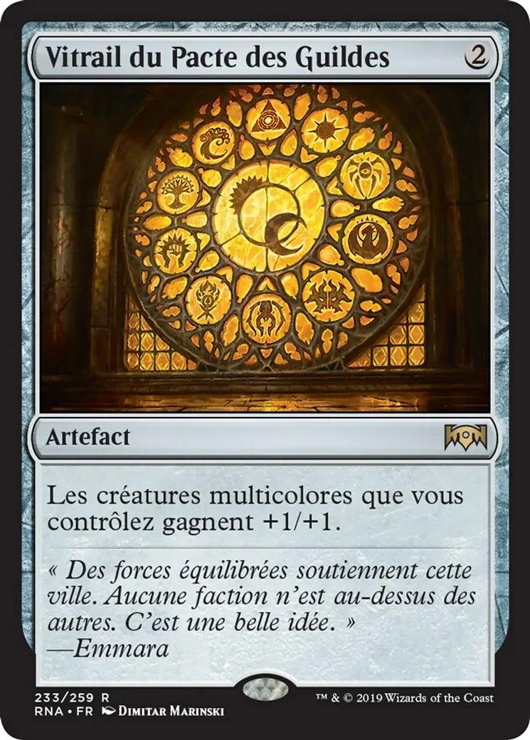 Vitrail du Pacte des Guildes — Ravnica Allegiance — Magic: The Gathering