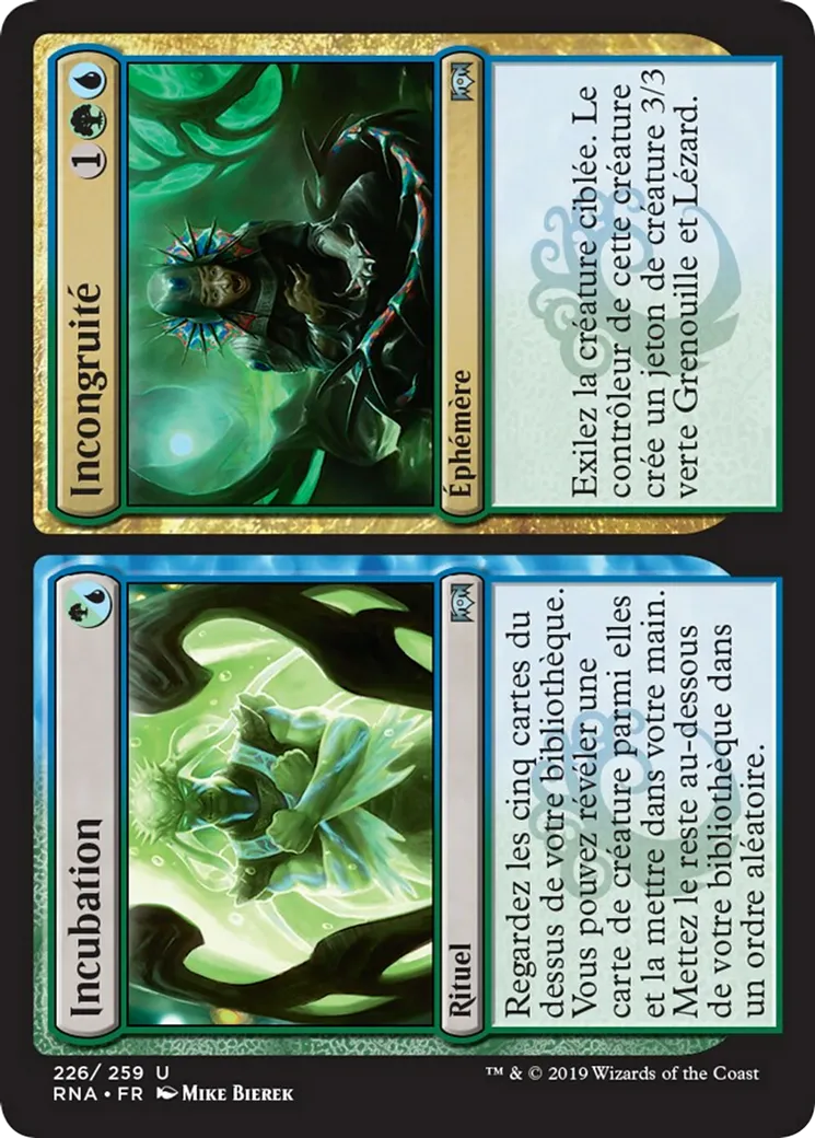 Incubation // Incongruité — Ravnica Allegiance — Magic: The Gathering