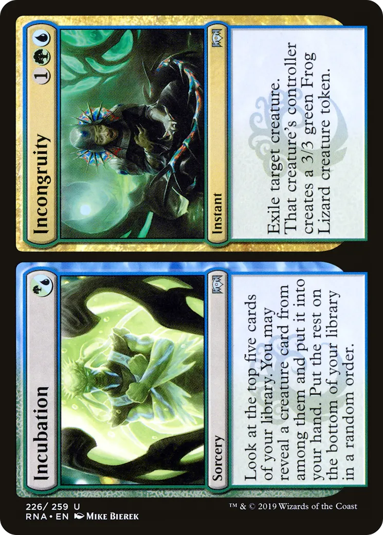 Incubation // Incongruity — Ravnica Allegiance — Magic: The Gathering