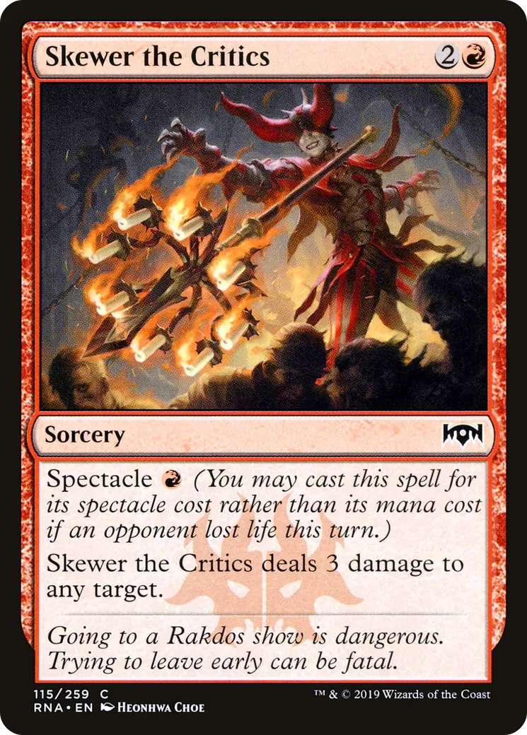 Skewer the Critics — Ravnica Allegiance — Magic: The Gathering