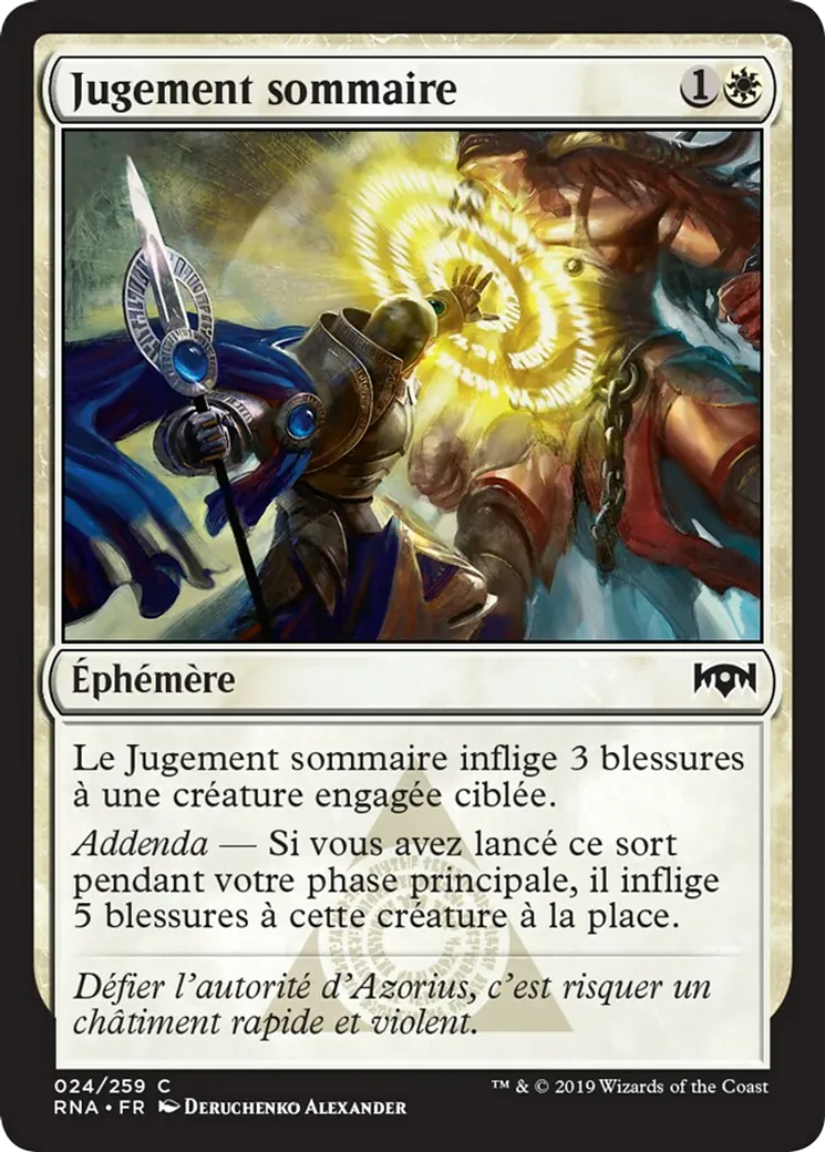 Jugement sommaire — Ravnica Allegiance — Magic: The Gathering
