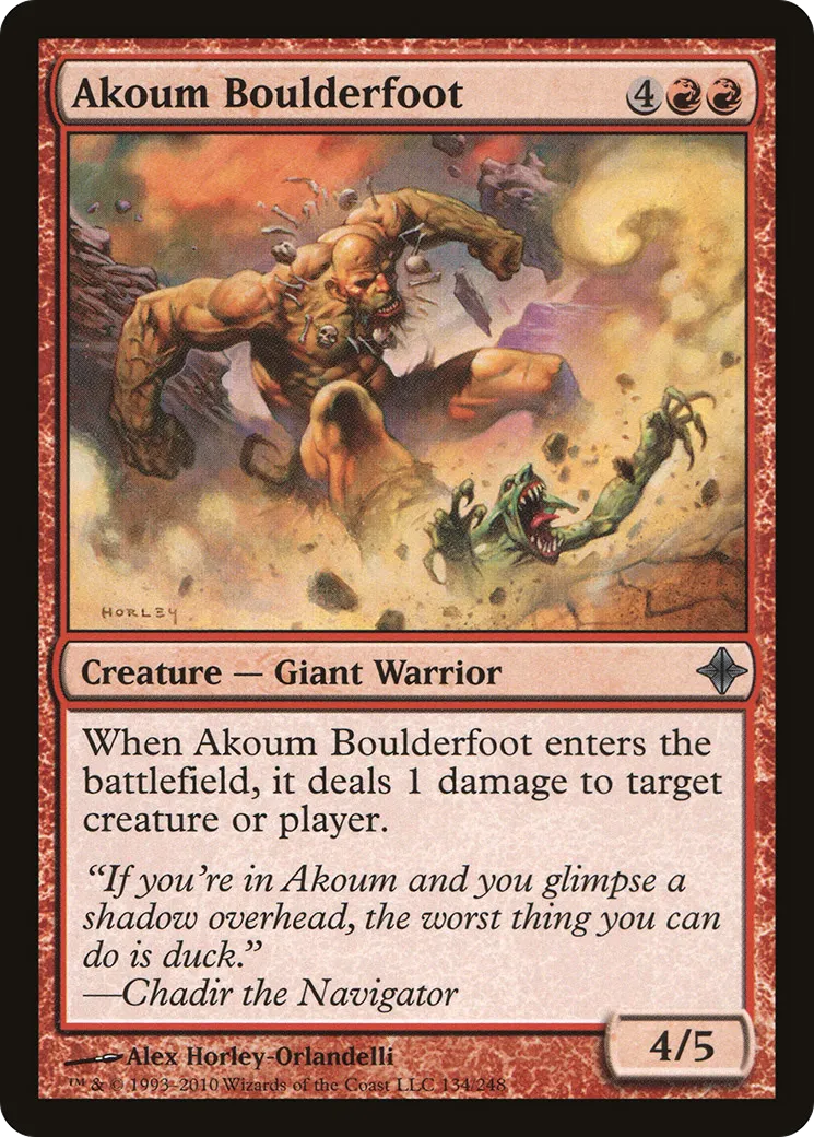 Akoum Boulderfoot — Rise of the Eldrazi — Magic: The Gathering