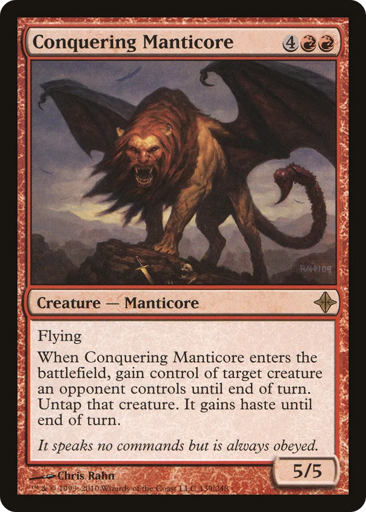 Conquering Manticore — Rise of the Eldrazi — Magic: The Gathering