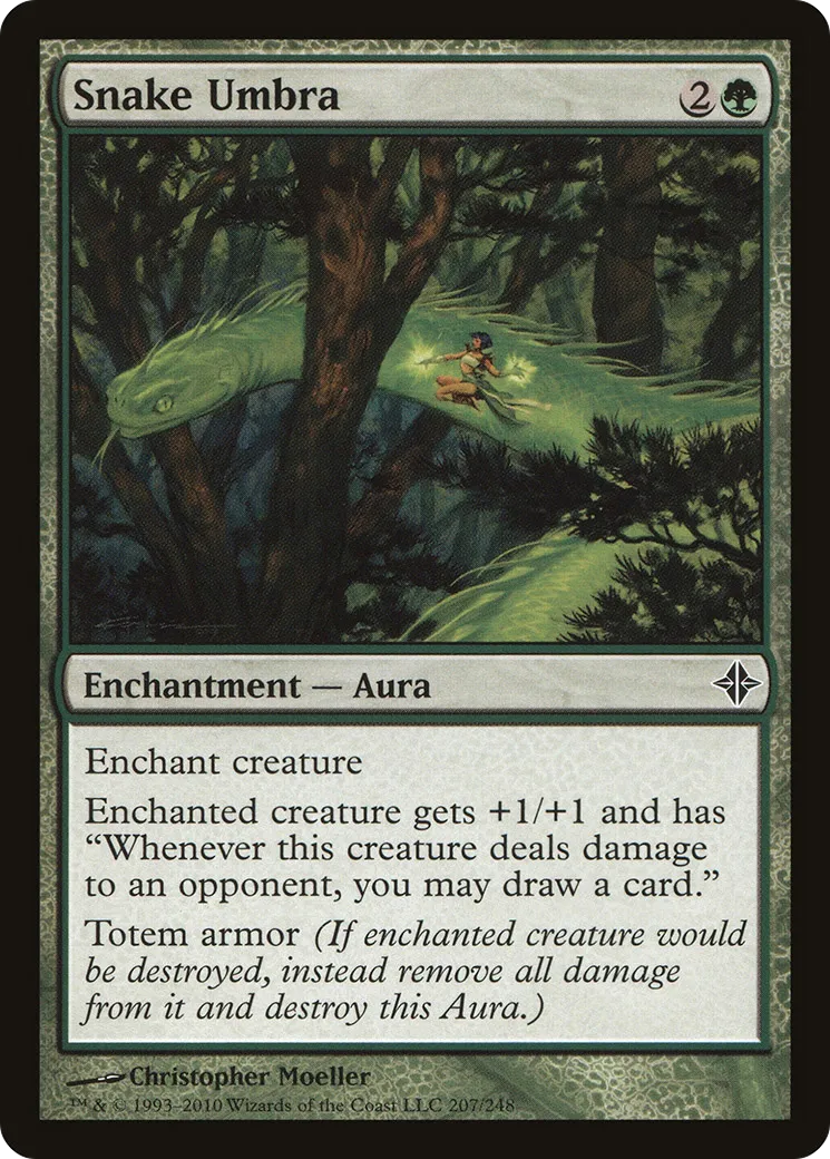 Snake Umbra — Rise of the Eldrazi — Magic: The Gathering