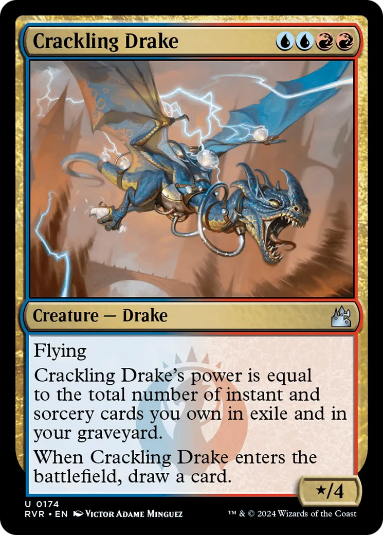 Crackling Drake — Ravnica Remastered — Magic: The Gathering