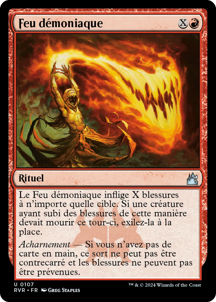 Feu démoniaque — Ravnica Remastered — Magic: The Gathering