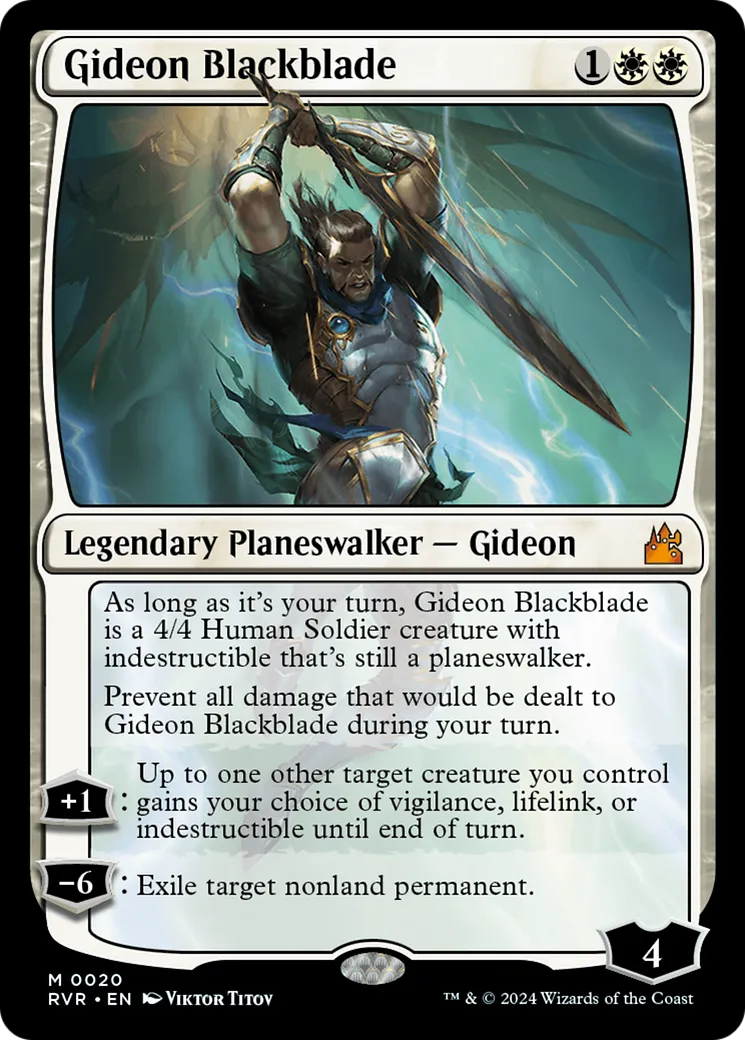 Gideon Blackblade — Ravnica Remastered — Magic: The Gathering