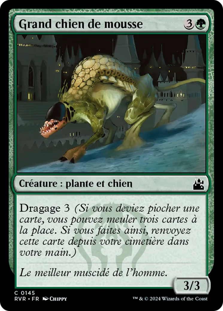 Grand chien de mousse — Ravnica Remastered — Magic: The Gathering