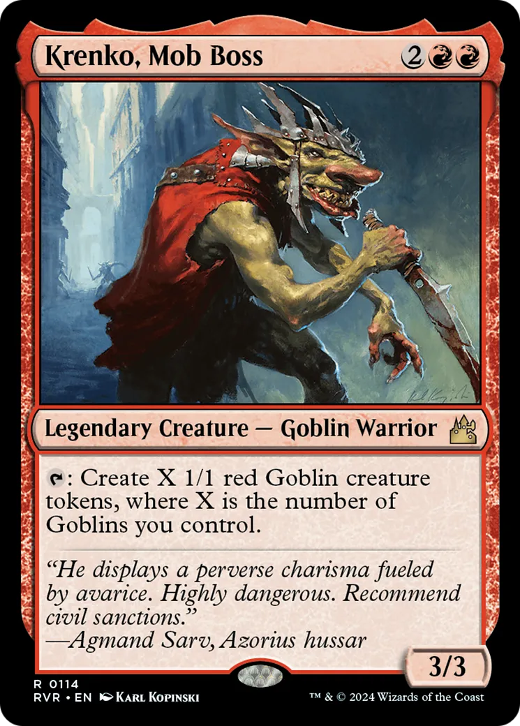 Krenko, Mob Boss — Ravnica Remastered — Magic: The Gathering