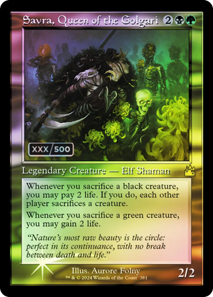 Savra, Queen of the Golgari — Ravnica Remastered — Magic: The Gathering