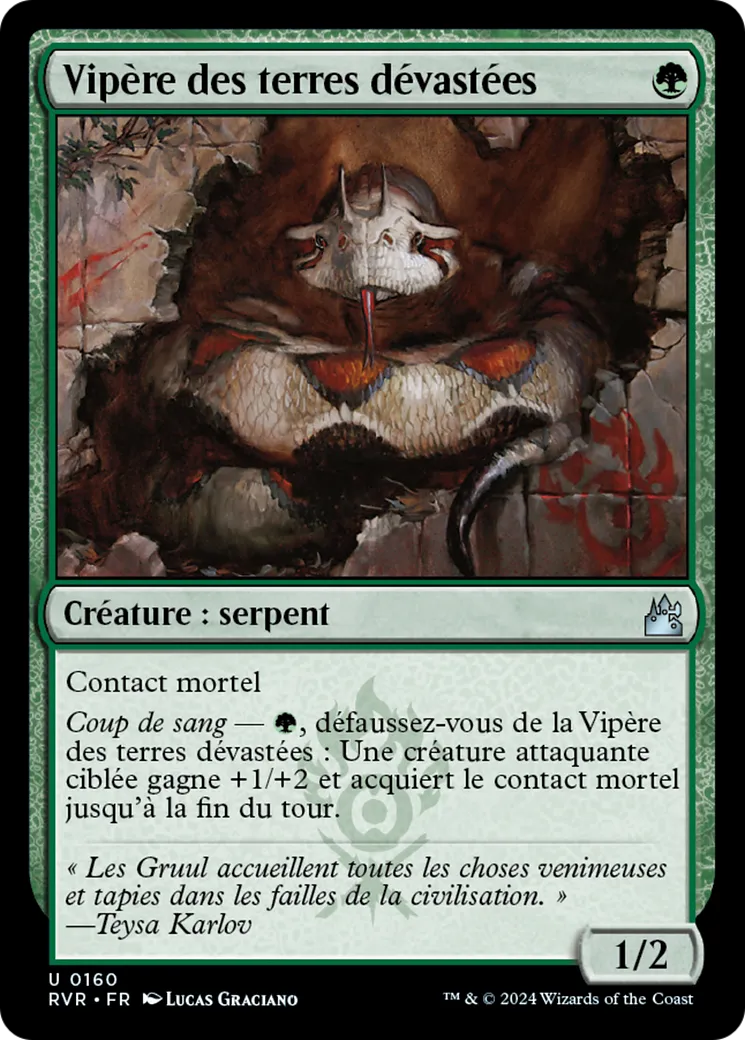 Vipère des terres dévastées — Ravnica Remastered — Magic: The Gathering