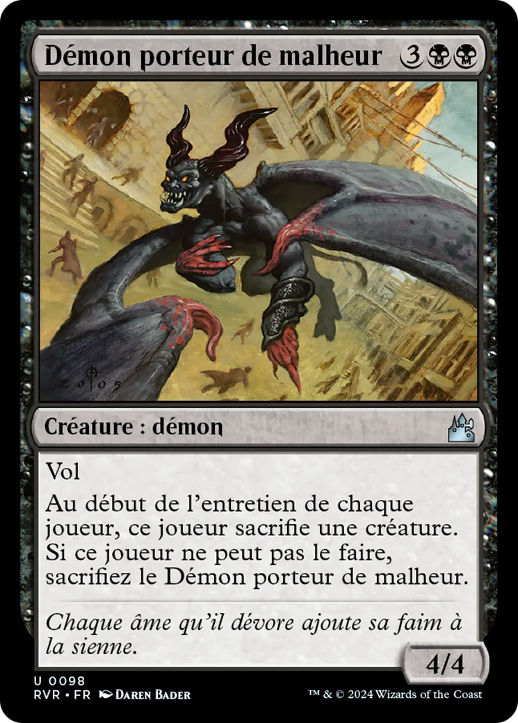 Démon porteur de malheur — Ravnica Remastered — Magic: The Gathering