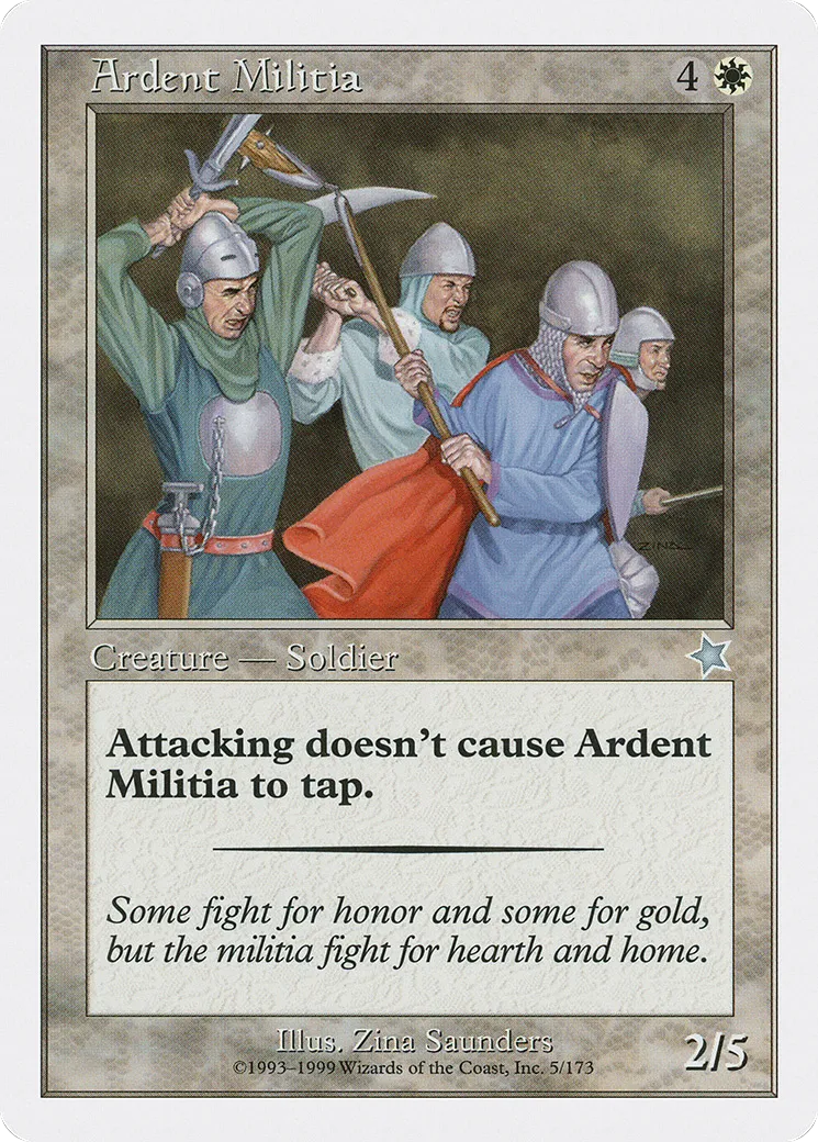 Ardent Militia — Starter 1999 — Magic: The Gathering
