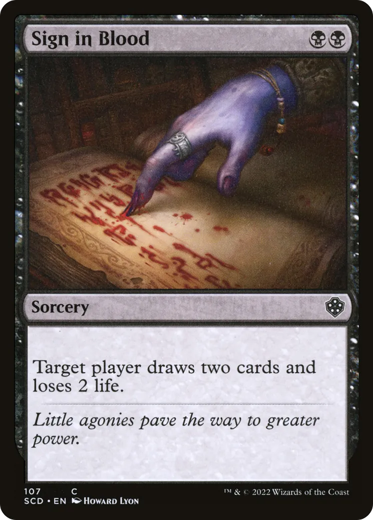 Sign in Blood — Starter Commander Decks — Magic: The Gathering