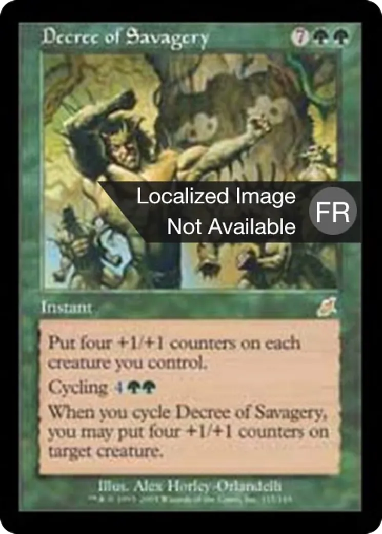 Décret de sauvagerie — Scourge — Magic: The Gathering