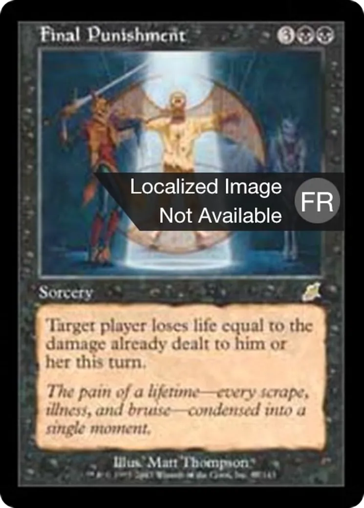 Punition finale — Scourge — Magic: The Gathering