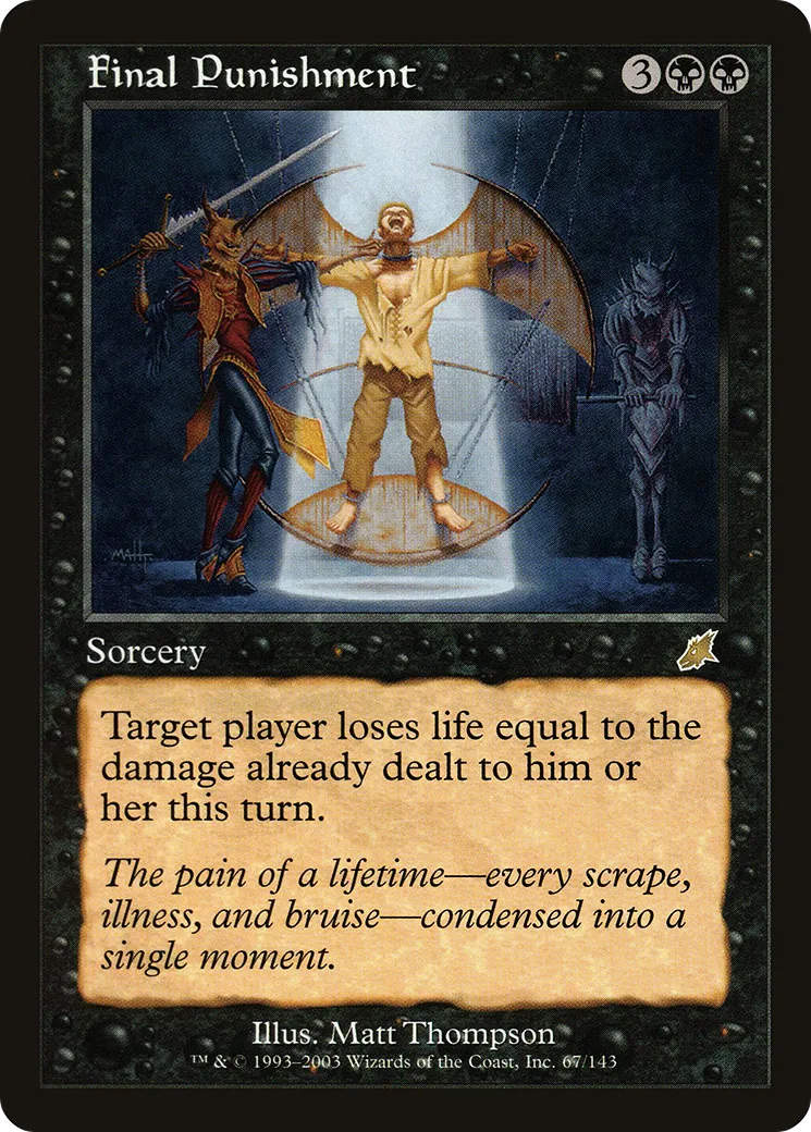 Punition finale — Scourge — Magic: The Gathering
