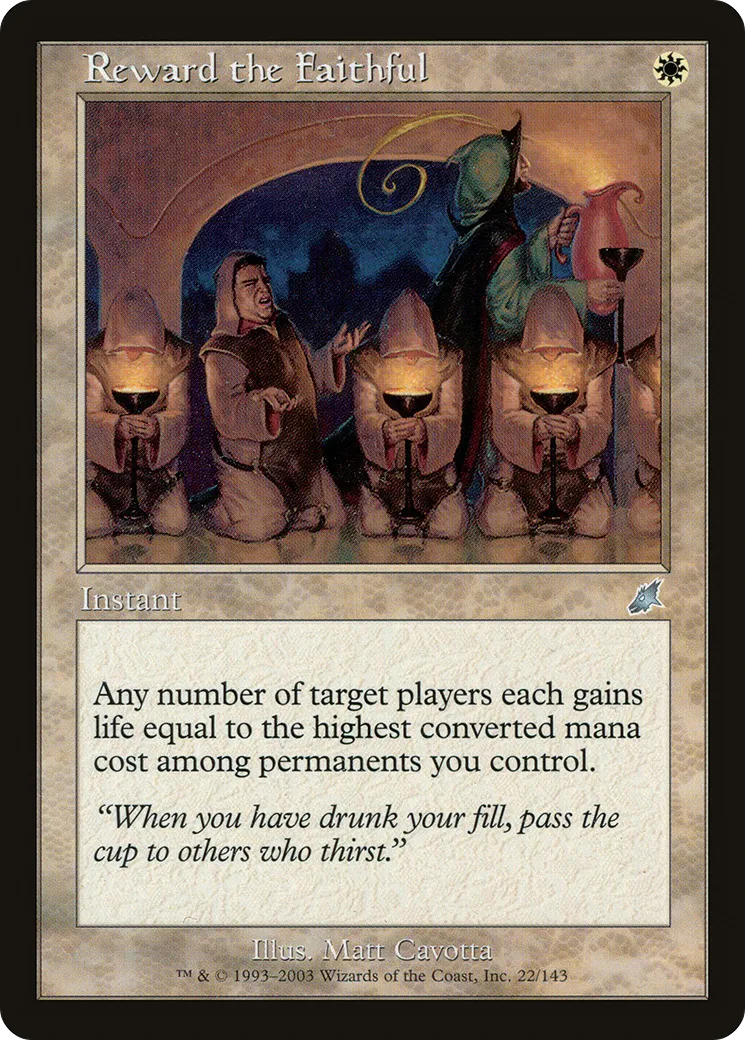 Récompense des fidèles — Scourge — Magic: The Gathering